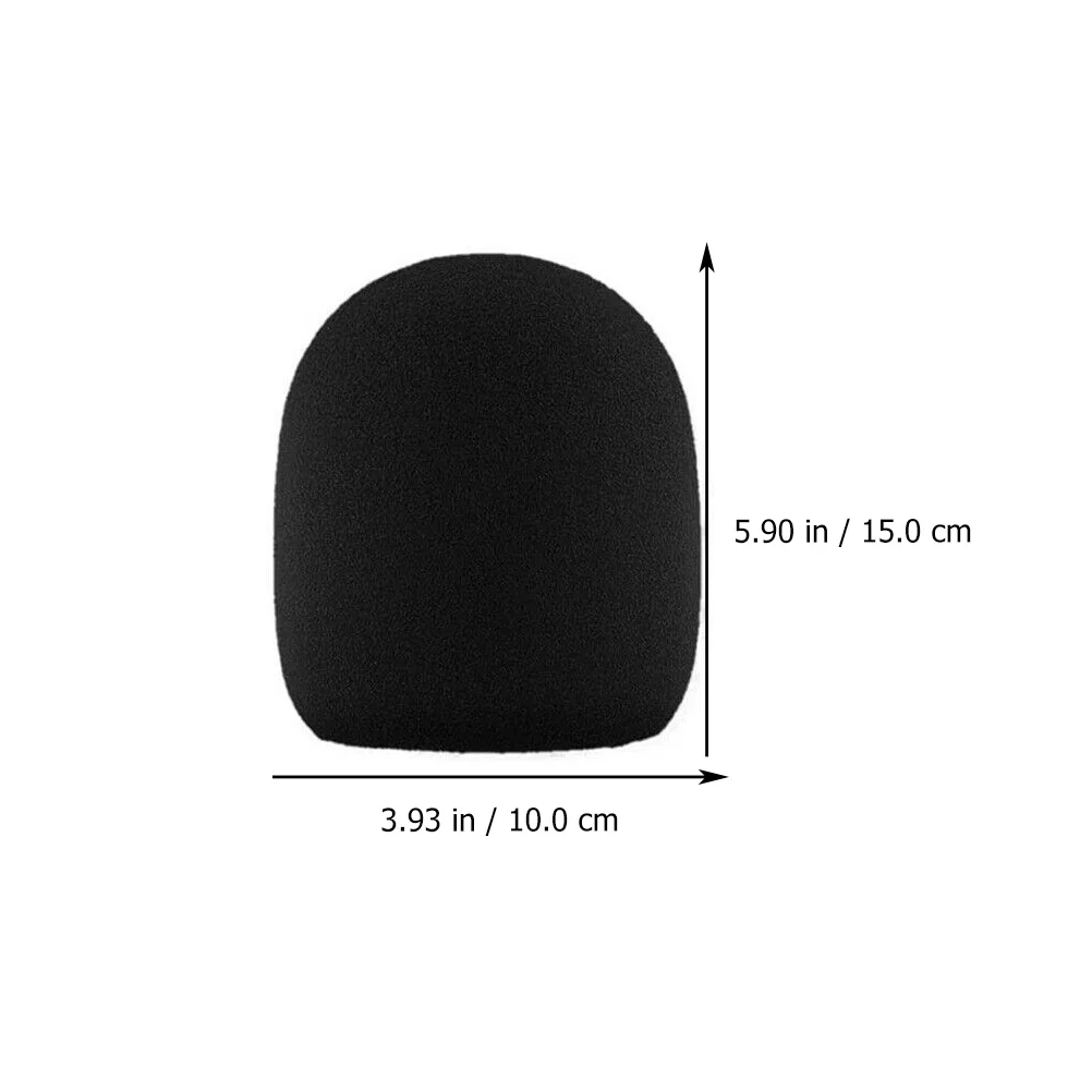 

10Pcs Breathable Microphone Accessories Voice Tube Cover Ktv Thickened Protector Durable Mic Cover For Singing Black