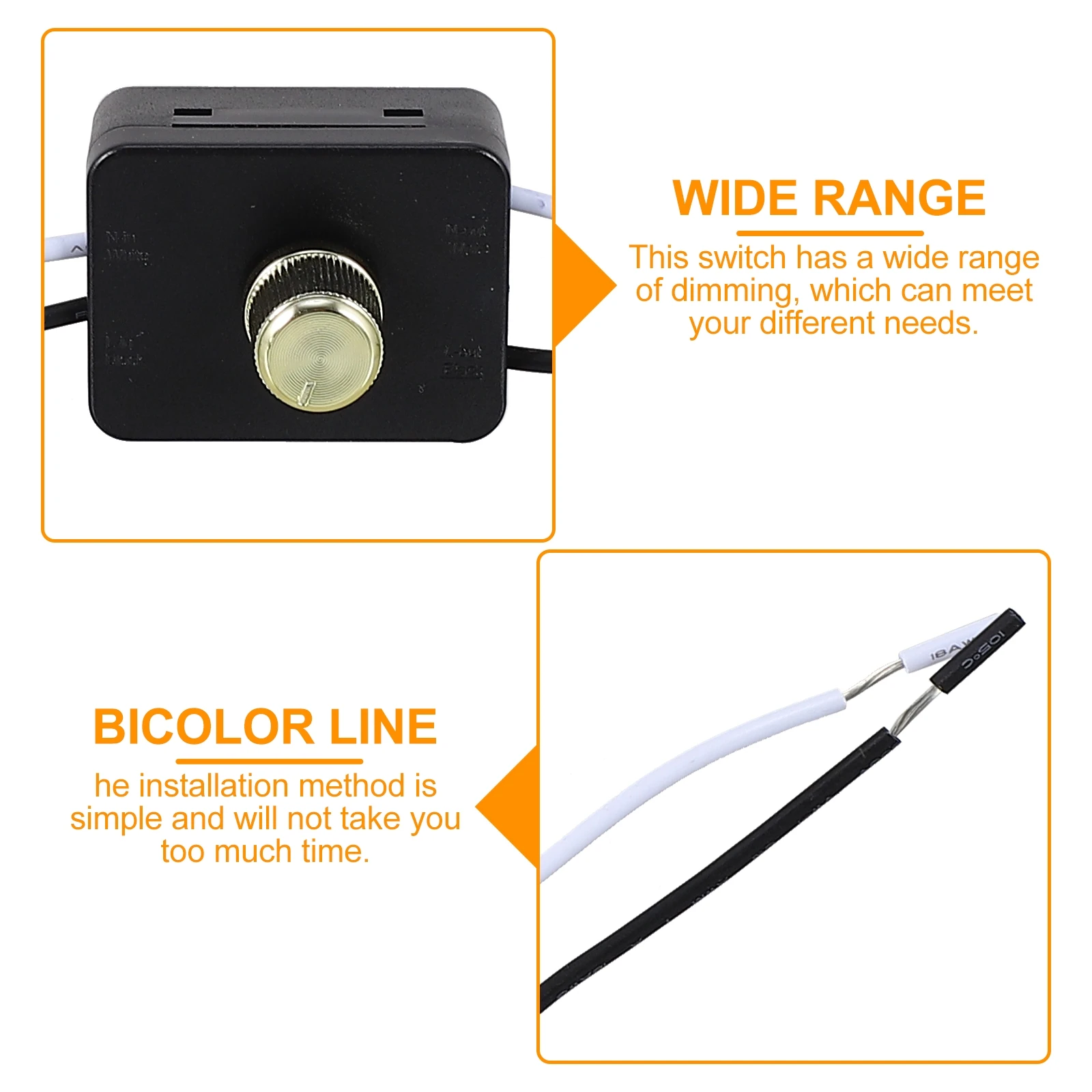 

1Pcs Table Light Rotary Dimmer Desk Lamp Part Premium Finish Broad Dimming Range Convenient Upgrade Solution