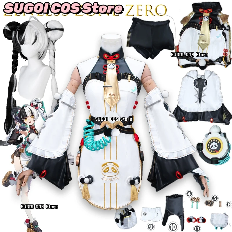 aBcSUGOI COS @ Bpanda لعبة الحيوانات Zenless منطقة صفر Dialyn تأثيري حلي مجموعة كاملة الزي الرسمي Escoffier تأثيري حلي دور #1