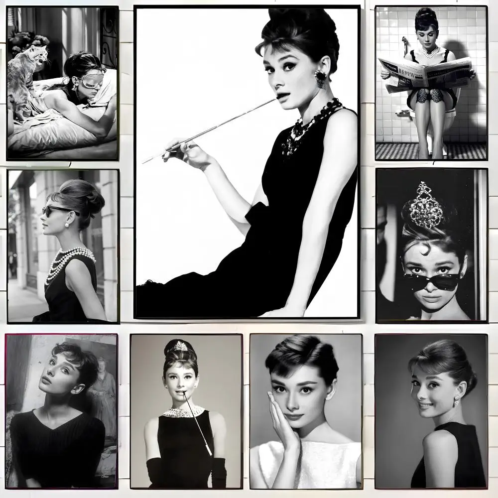 Timeless Silver-Screen Icon A-Audrey Hepburn Poster Wall Art Print Decorative Mural Home Decor Gift Unframed