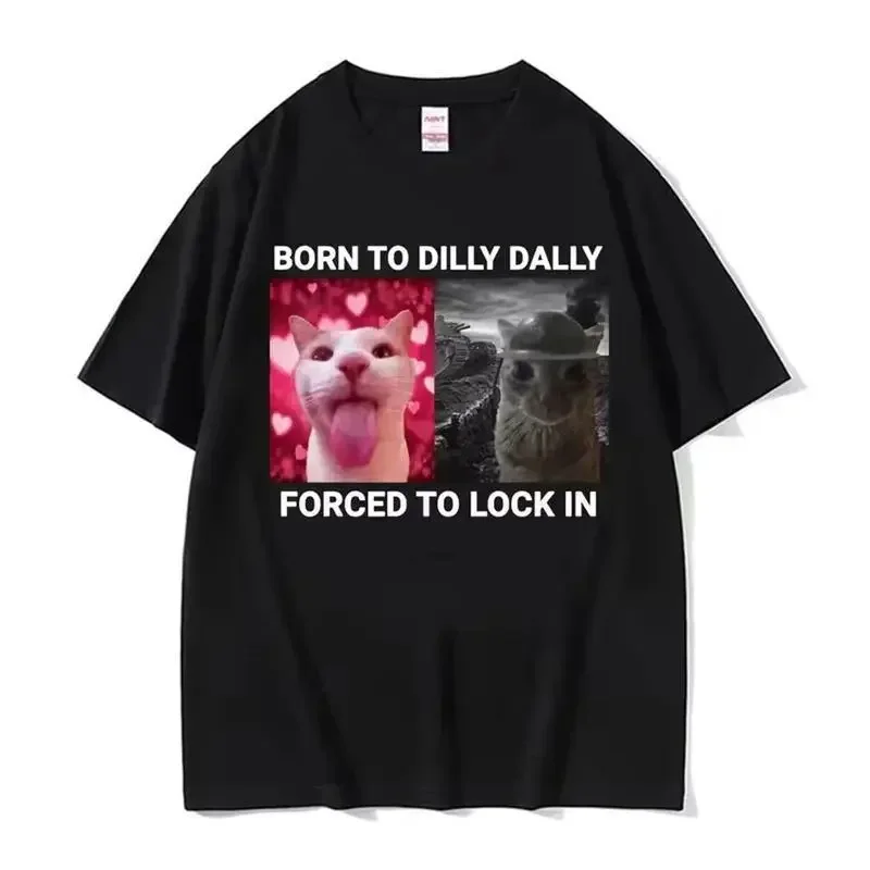 Funny Cat Meme T Shirt Comfortable Cotton Tee