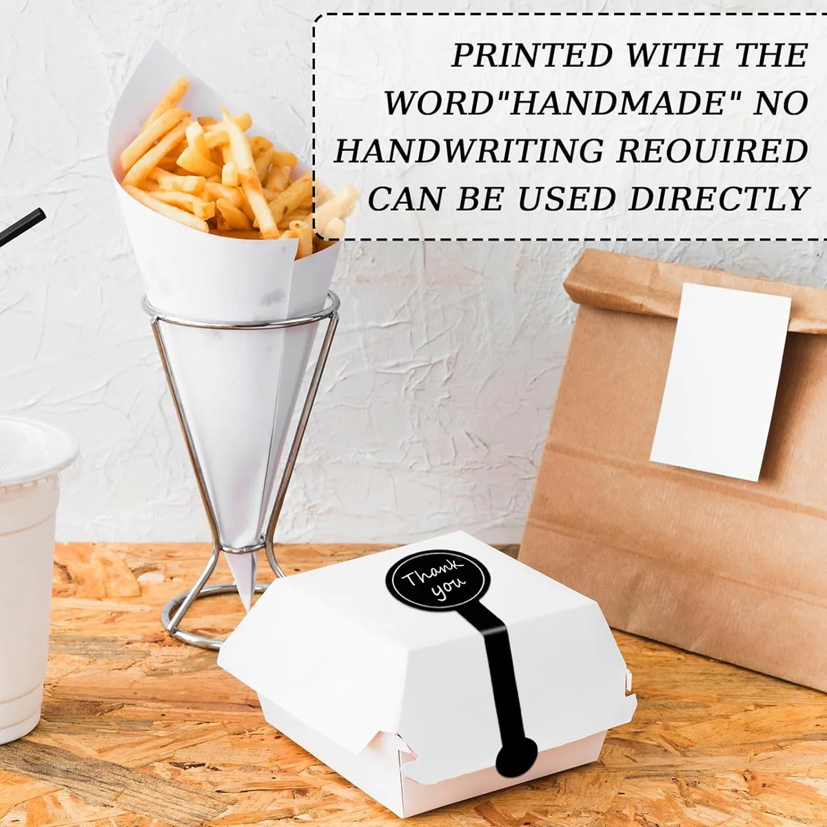 200 قطعة/الحزمة أسود شكرًا لك ملصق ختم طويل لتغليف الخبز DIY ملصقات ختم الهدايا 3X10CM #4