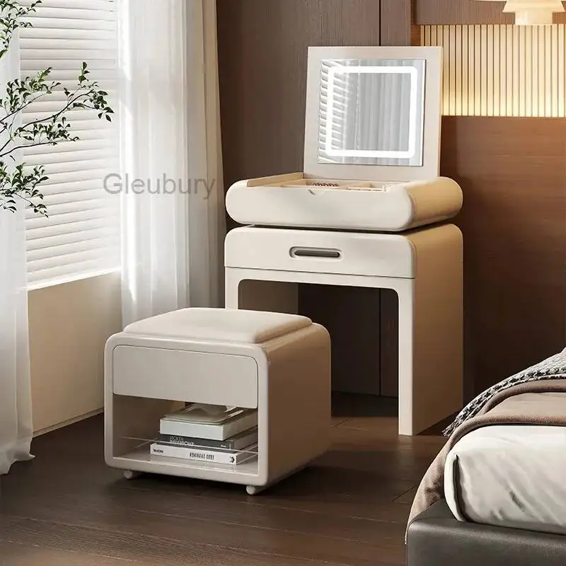 

Bedroom Vanity Table Modern White Small Makeup Drawers Luxury Bedside Dressing Table Mini Corner Penteadeira Trendy Furniture