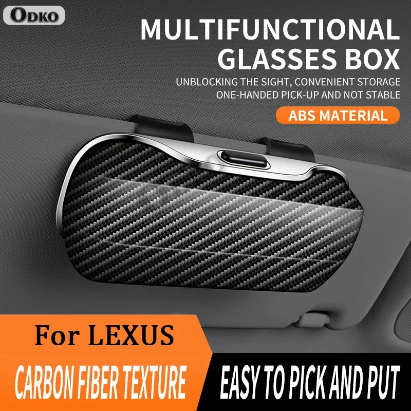 Étui à lunettes pour visière de voiture, mallette de rangement pour lunettes de soleil, boîte de Protection anti-rayures pour Lexus ES RX NX MS600 LX RC GS UX LC RZ