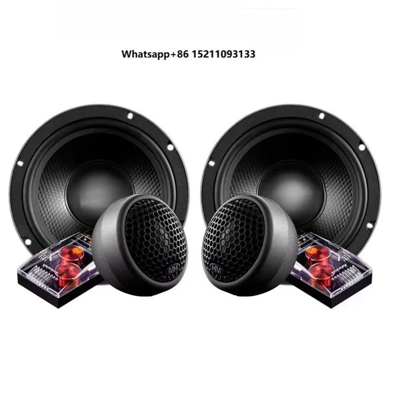 HiVi- EX600 6.5 Inch 2-Way Component Car Speaker Front Door Audio Set Tweeter Included Plug  Play Upgrade