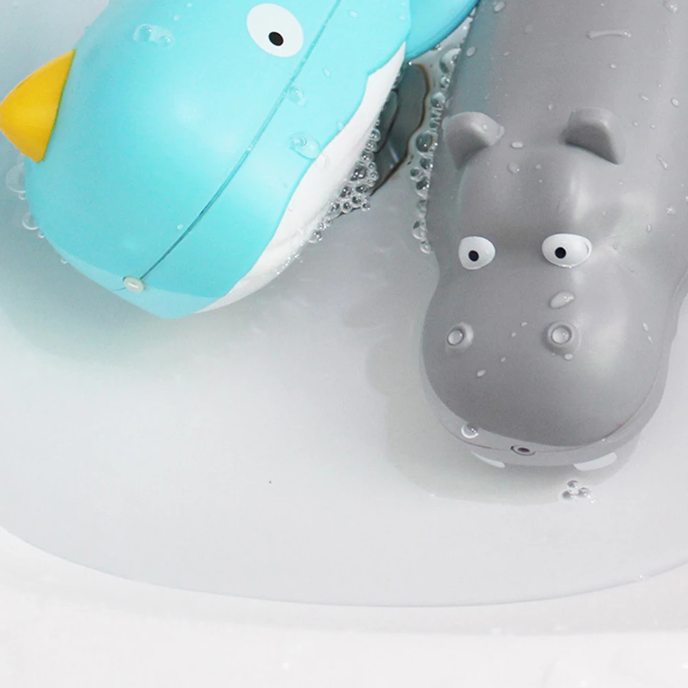 Zabawka wodna dla dzieci, wyciągany hipopotam plażowy, jasnoszary, wielokrotnego użytku, letnia zabawa w basenie dla niemowląt.