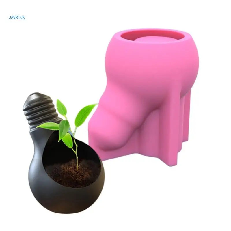 

Flower Pot Silicone Mold for Cute Bulb Epoxy Resin Concrete Clay Cement Succulent Planter Pen Holder Epoxy Mold