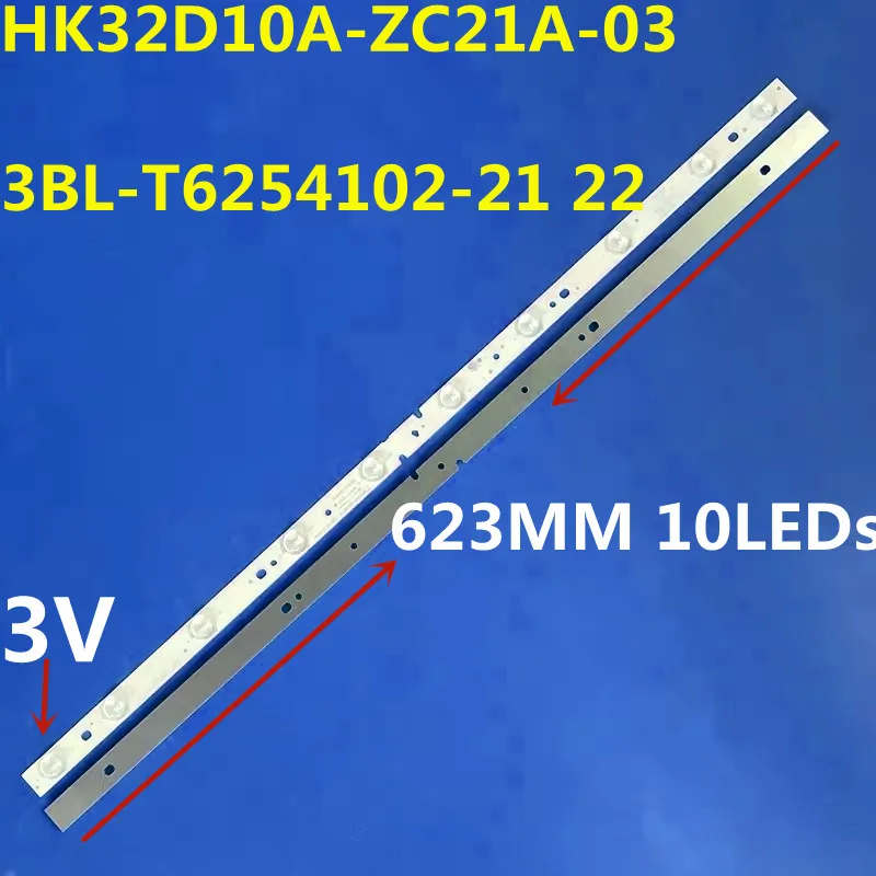 شريط إضاءة خلفية ليد ، 10 مصابيح ، 303HK320031 ، 3bl-t632410-13 لـ HKC H32DB3100T ، K32DLT3H ، 32CE5100 ، 32CE5220H ، 20