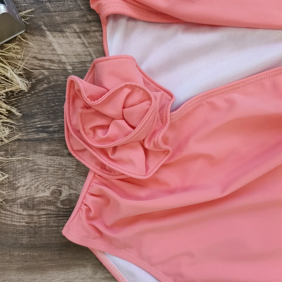 2024 ใหม่ 3Dดอกไม้One Pieceชุดว่ายน้ําสตรีชุดว่ายน้ําVINTAGE Monokini Beachwearชุดว่ายน้ําบราซิลฤดูร้อนบิกินี่