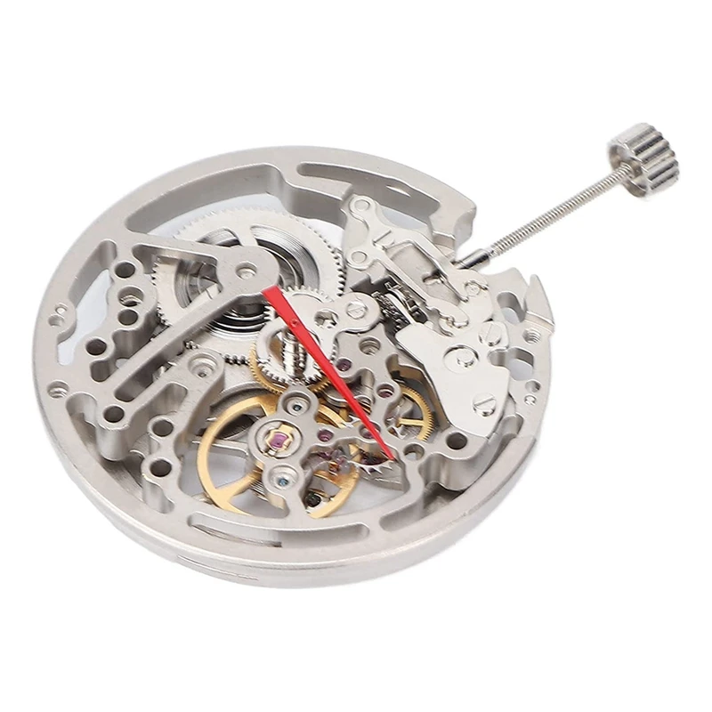 

Automatic Mechanical Watch Movement DIY Automatic Hollow Watch Movement With Plastic Storage Box Forold Part Replacement