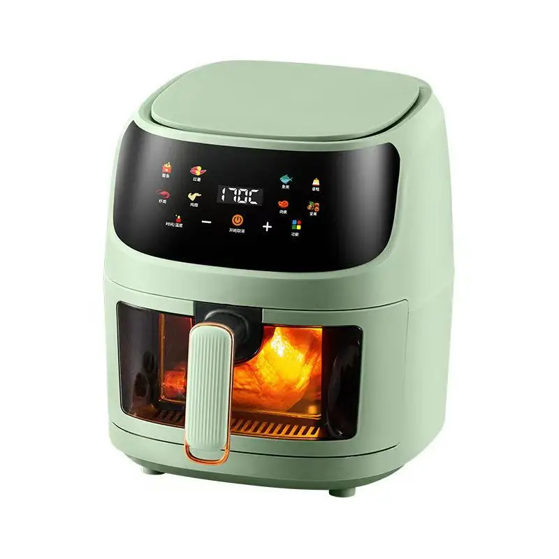 

High Quality Touch Screen Household Smart Digital Black 8 Liters Oil Free Large Visible Silver Crest Air Fryer Oven
