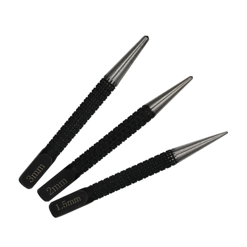 3 PCS Alloy Steel Center Punch Steel Scriber Marke Metal Wood Marking Drilling Tool Carving Scribing Marker Tools 1.5/2/3mm