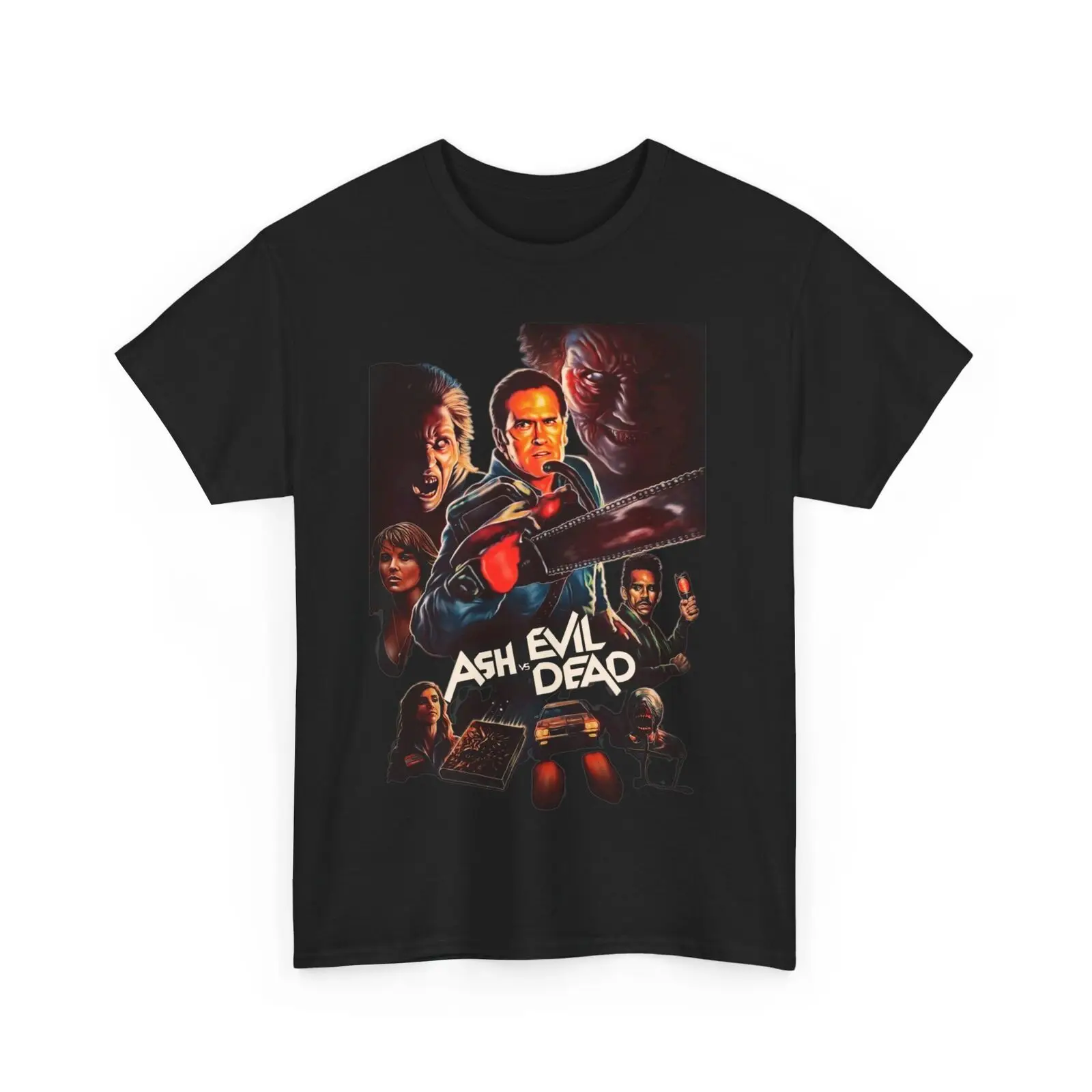 

Ash Vs Evil Dead Series Bruce Campbell T Shirt Heavy Cotton