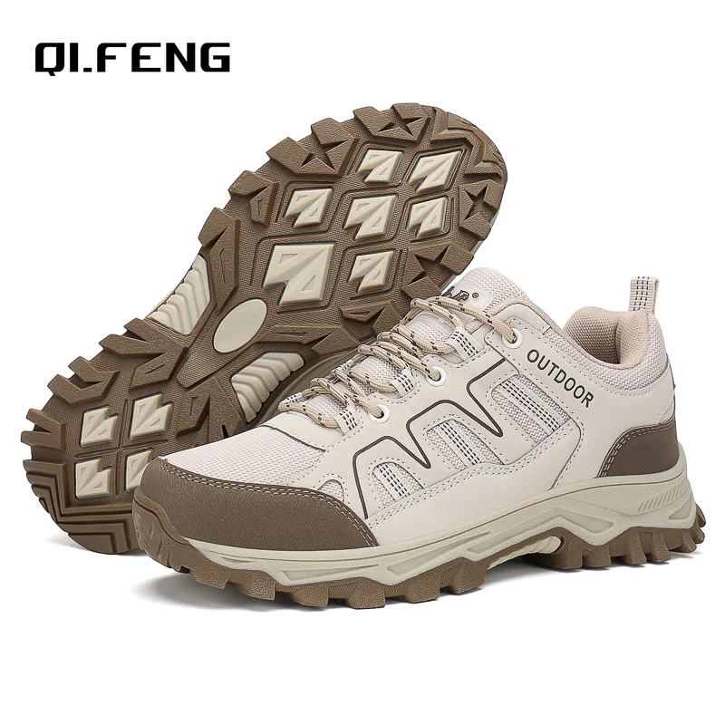 40-50 New Large Outdoor Mountaineering Shoes Men Spring and Autumn Mesh Breathable Sneaker Outdoor Travel Hiking Non slip Shoes