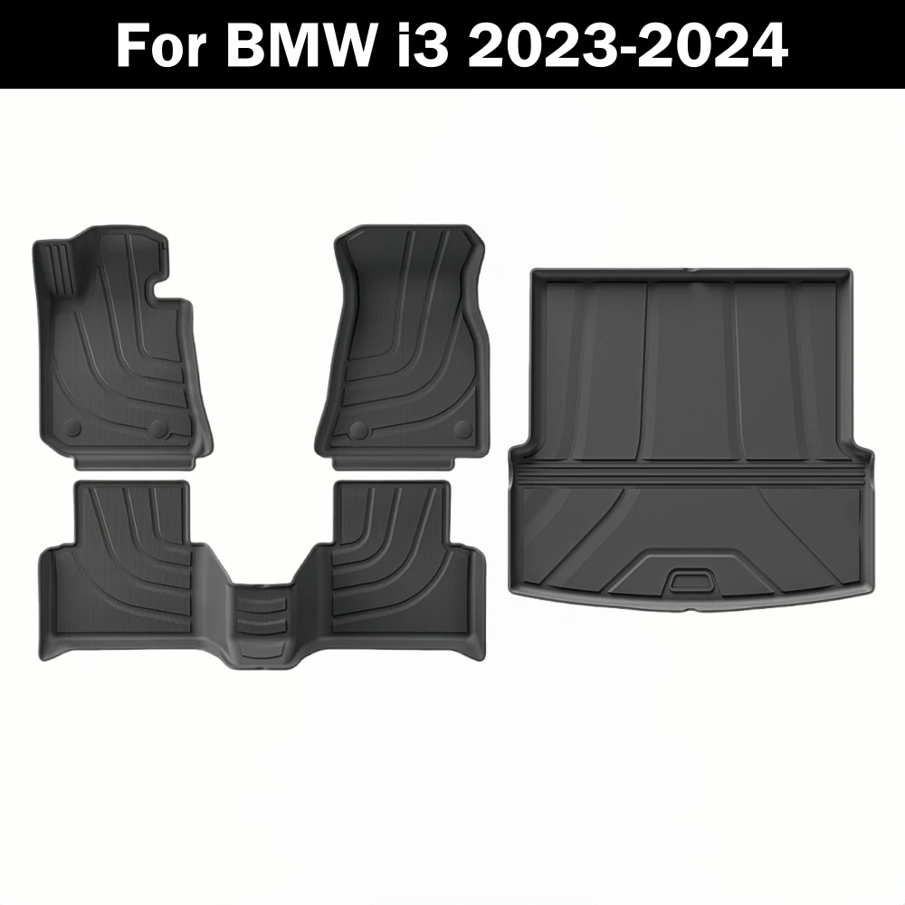 

For BMW i3 2023-2024 Floor Mat TPE Trunk Mat Luggage Mat Waterproof Non-Slip Carpet Left Hand Drive