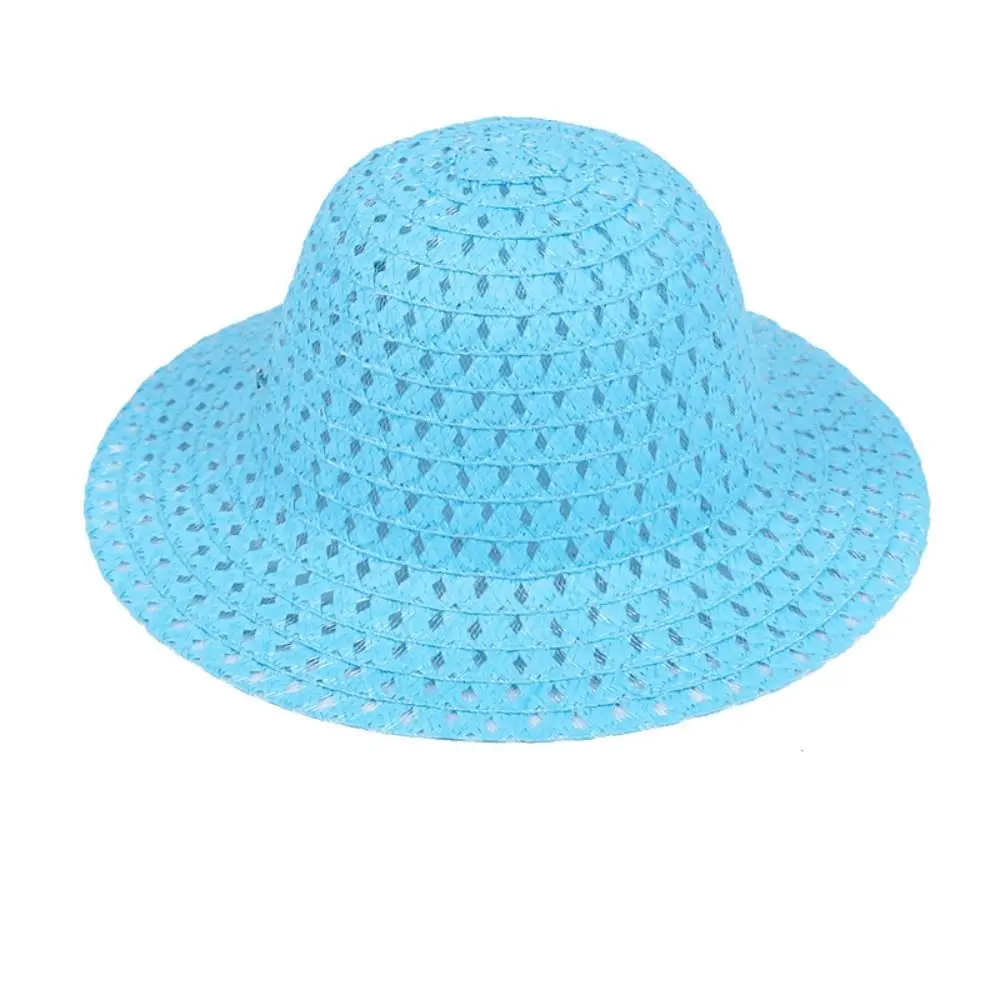 Summer Handmade Children Straw Hat Sun Protection Painting Bonnet Hat Bonnet Making Sunshade Blank Hat Kindergarten