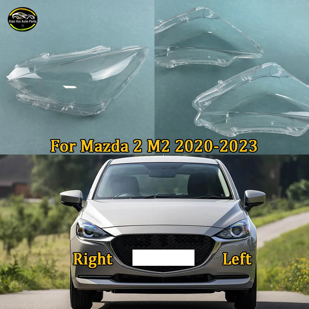Headlight Cover Shade Headlamp Shell Transparent Lampshade Plexiglass Replace Original Lens For 2020 2021--2023 Mazda 2 M2