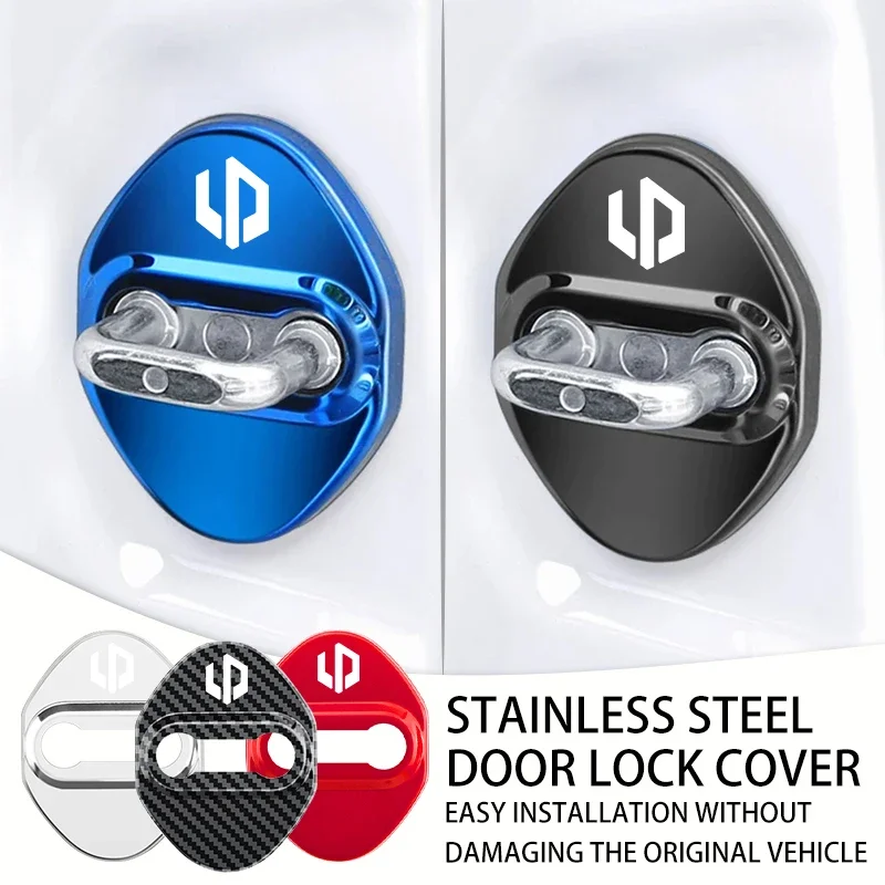 Couvercle de serrure de porte de voiture en acier inoxydable, 4 pièces, protection de serrure de porte, étanche, antirouille, pour Leapmotor C10 C11 B10 C16 C01 T03 Car Ext