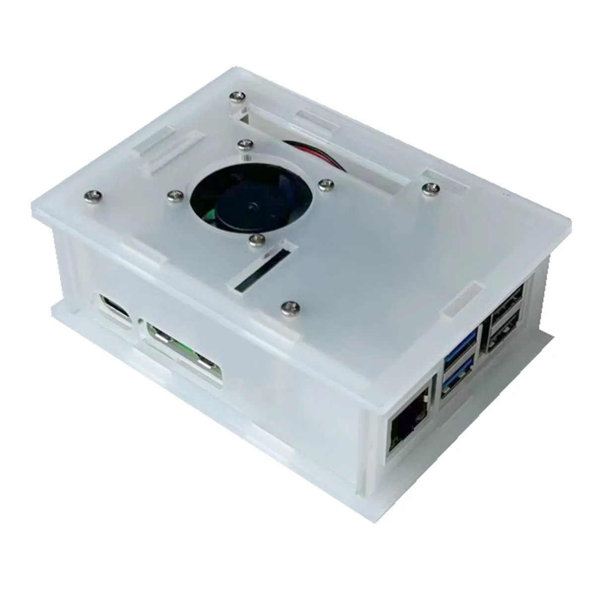 For Raspberry Pi 5Th Generation Shell Without Cooling Fan, Acrylic Transparent Protective Shell Box Without Cooling Fan