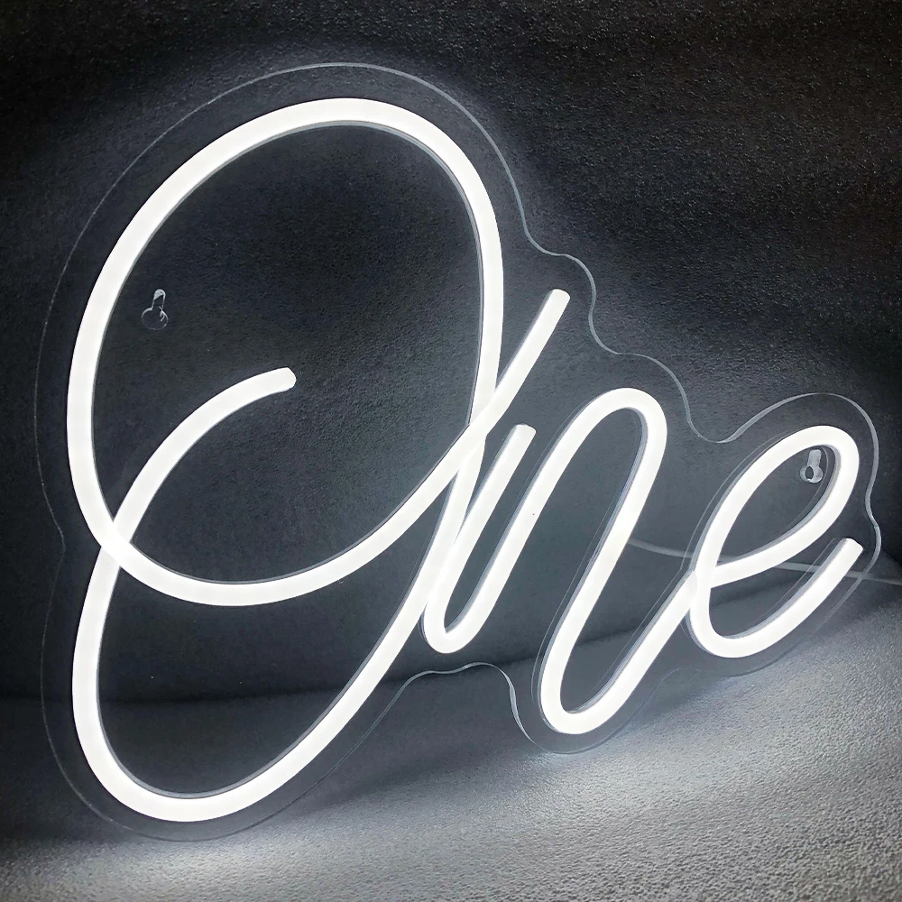 رقم واحد حرف النيون مصباح ليد غرفة الديكور حفلة عيد ميلاد ديكور النيون USB بالطاقة جدار الفن شعار للمنزل الطرف #3
