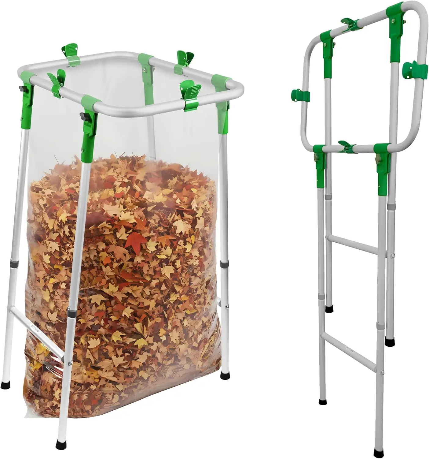 

Регулируемый складной держатель для мешков с мусором (33-55 галлонов), сборка без инструментов, подходит для работы на склонах, уборки двора, садоводства, кемпинга