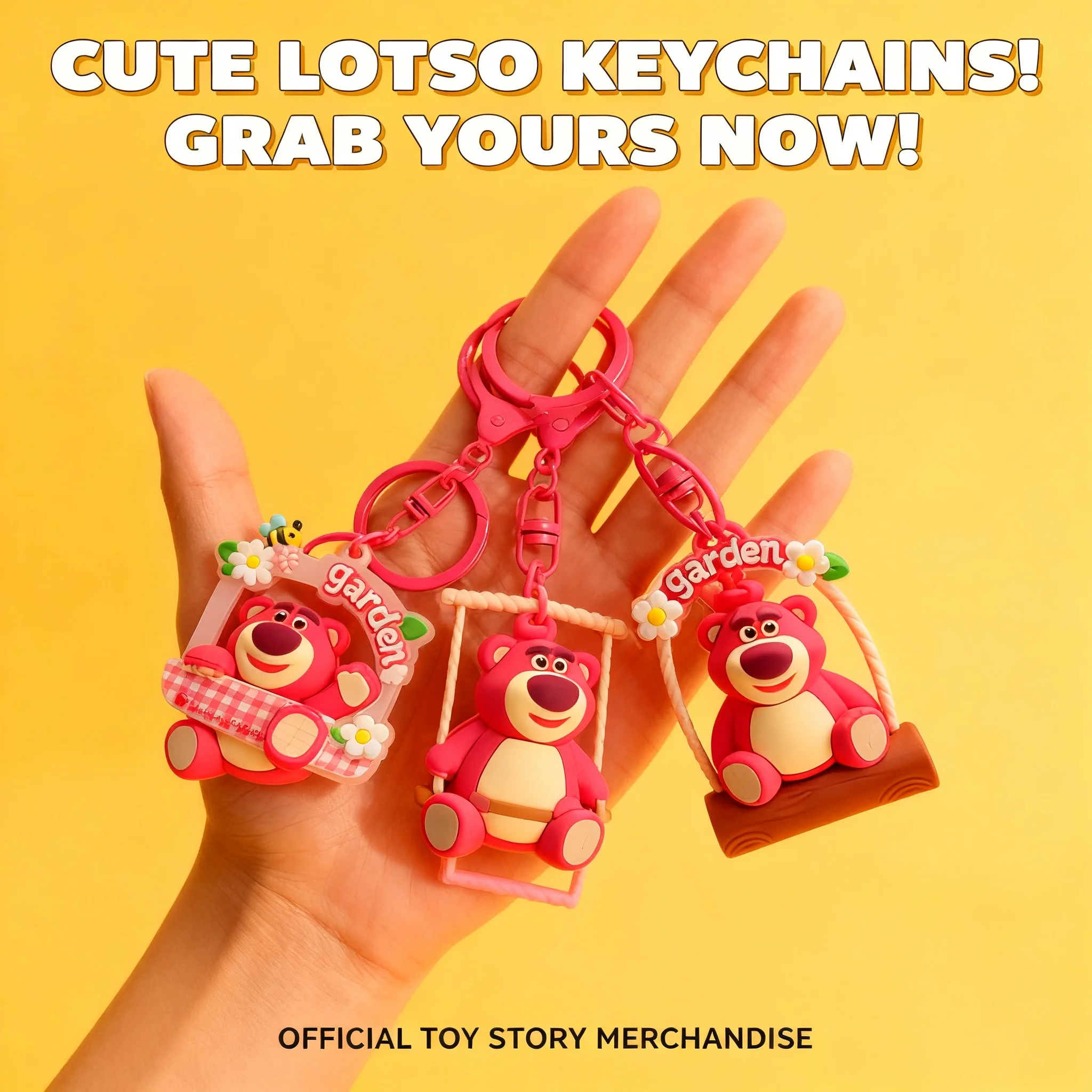 

Брелок-медведь Лотсо, милый кулон для девичьего рюкзака, садовая тематика, официальный продукт Disney, креативная новинка, очаровательные аксессуары для