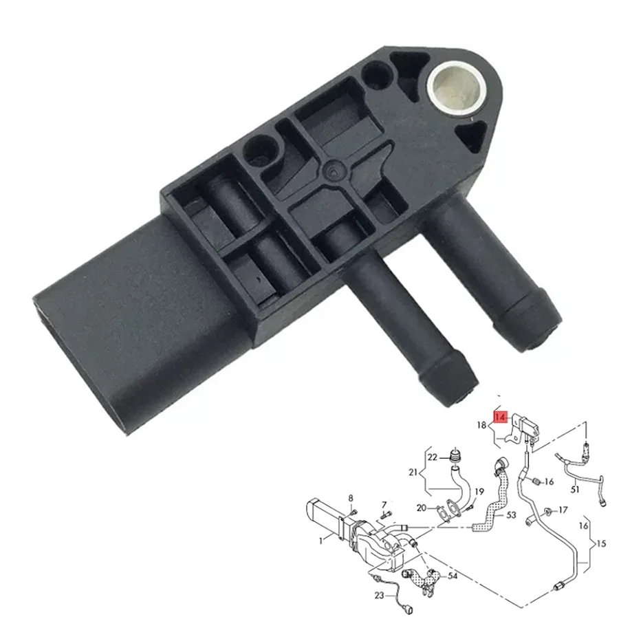 

Wooeight 076906051A 03G906051H Differential Exhaust Pressure Sensor For AUDI A3 A4 A6 A8 Q7 SEAT SKODA Fabia ROOMSTER VW PASSAT