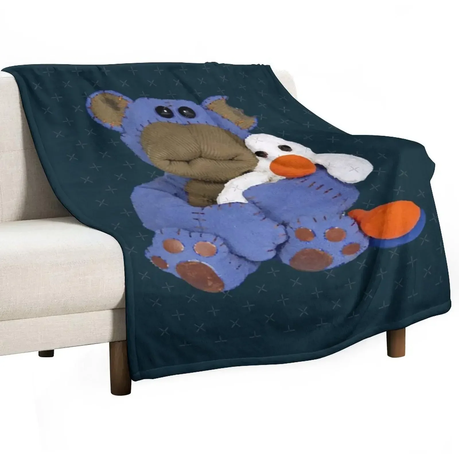 

Nev the bear Throw Blanket Sleeping Bag Quilt Furrys Soft Plaid Blankets