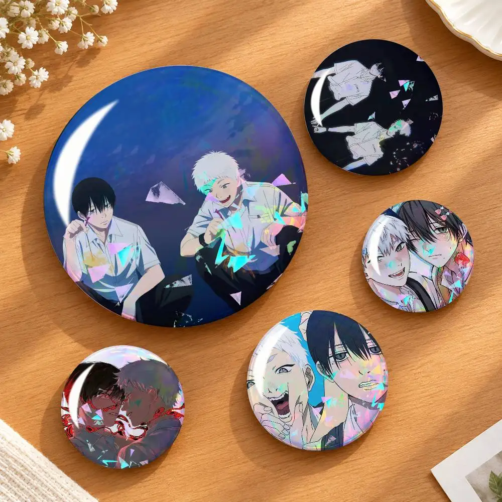 Anime H-Hikaru I-Indo Y-Yoshiki Badges Creative Tinplate Round Button PinsBrooch Badge Clothes Backpack Custom