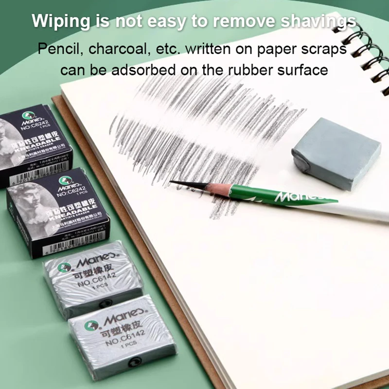 1/3 قطعة ممحاة مطاطية ناعمة من اللدونة مسح تسليط الضوء على دلك للفن رسم رسم البلاستيسين ممحاة قلم رصاص القرطاسية #4