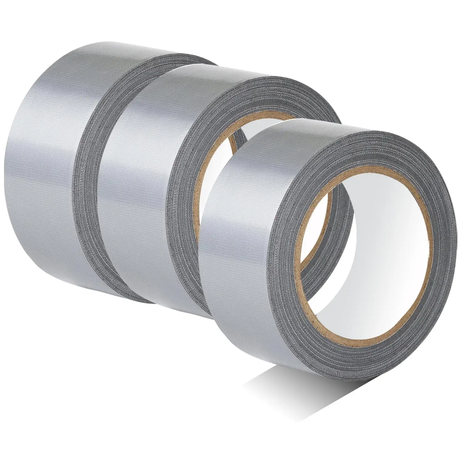 ダクトテープ ヘビーデューティー 防水 シルバー、強力な粘着性 ダクトテープ 残留物なし 大量 家庭用、DIY、屋外修理 手で切れる