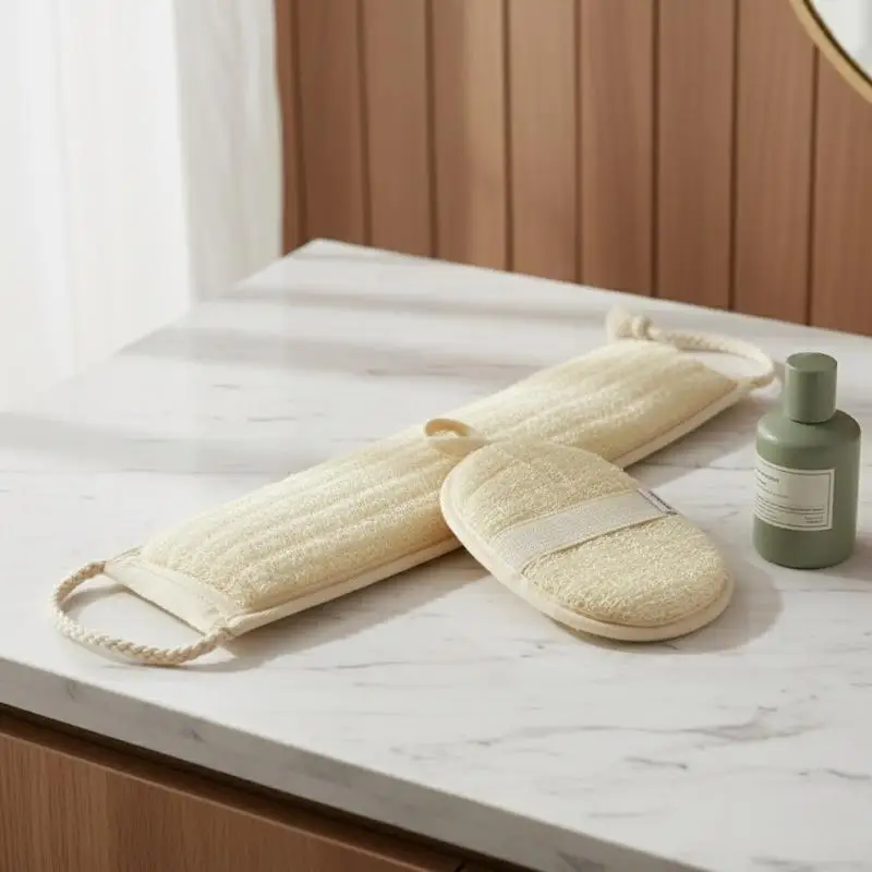 

Exfoliating Back Scrubber Flax Fiber Traditional Back Scrubber Exfoliating Brush Body Cleaning Tool