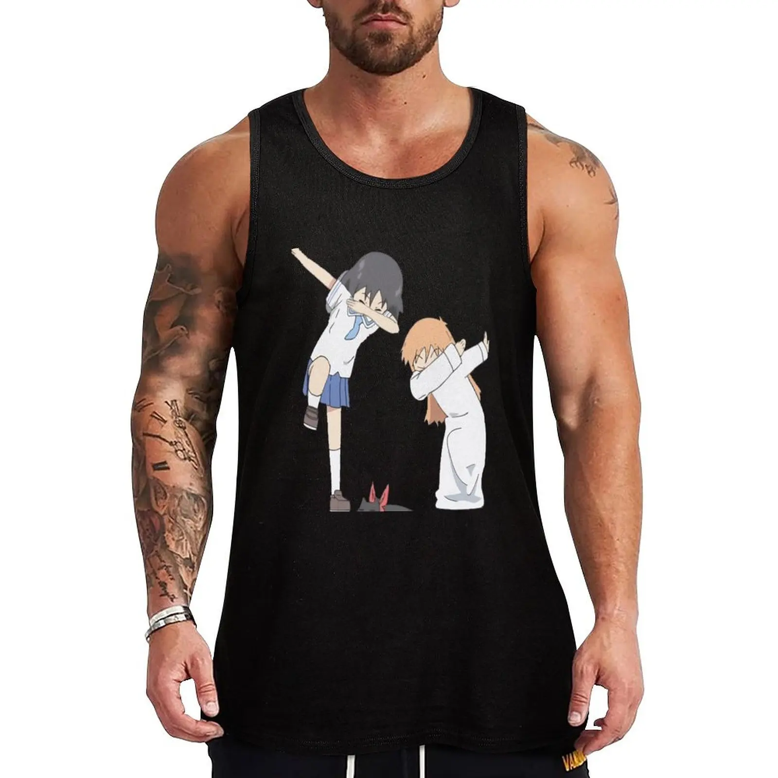 Shinonome Dab - Nichijou Tank Top Bodybuilding shirt Gym T-shirts for men