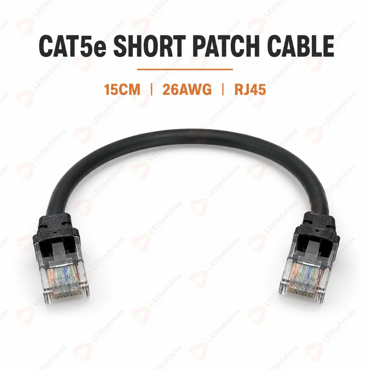 15cm-cat5e-パッチケーブル-26awg-銅製ショートテール-rj45-イーサネットコード-狭い場所用-ギガビットネットワークジャンパースイッチ-ラックパネルパック