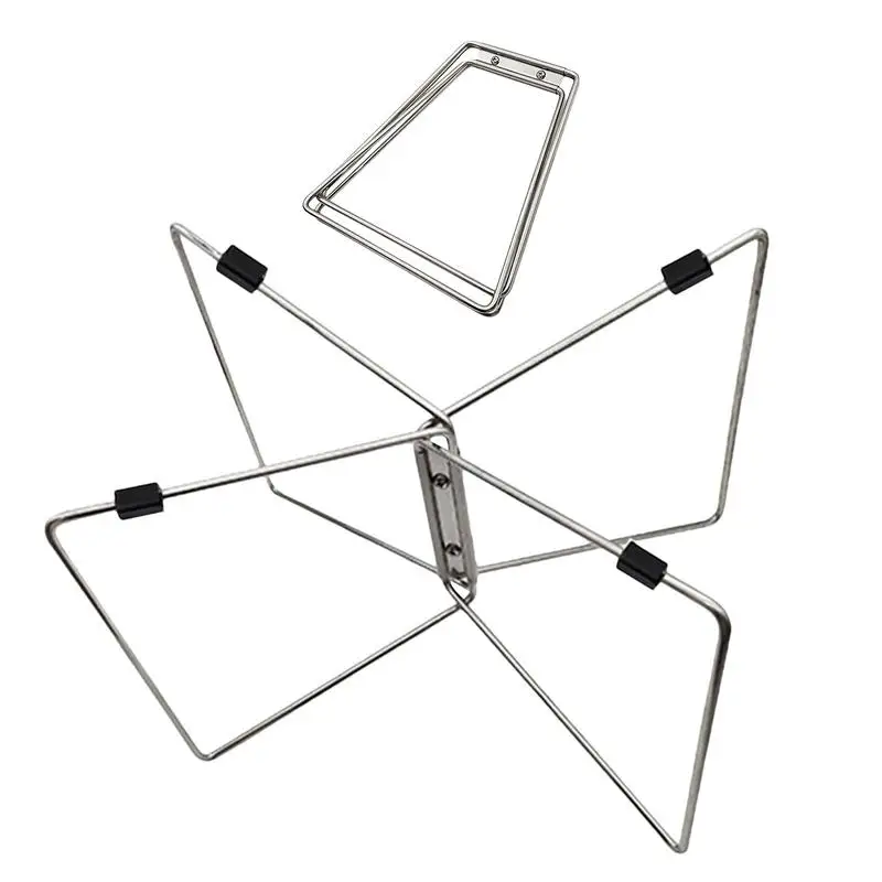 Camping Cooler Stand Anti-Moisture Camping Bucket Stand Frame With Non-slip Mat And Carry Bag Stainless Folding Stand For BBQ