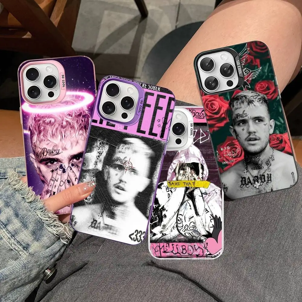 Emo Rapper Lil Peep Phone Case For IPhone 17 16 15 14 11 12 13 Pro Max Plus Pro Colored Silver Cover - view 4