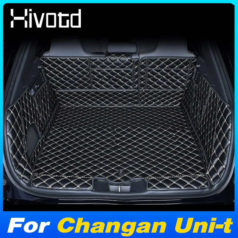 

Коврик из искусственной кожи на задний багажник автомобиля, напольный коврик для Changan Uni-t 2024, водонепроницаемый нескользящий коврик, аксессуары для интерьера