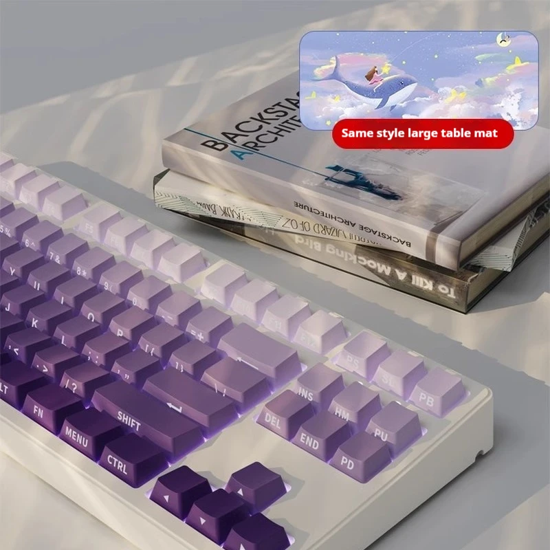 

Frontier side carved wireless Bluetooth the third mock examination mechanical keyboard mouse set computer game girl office