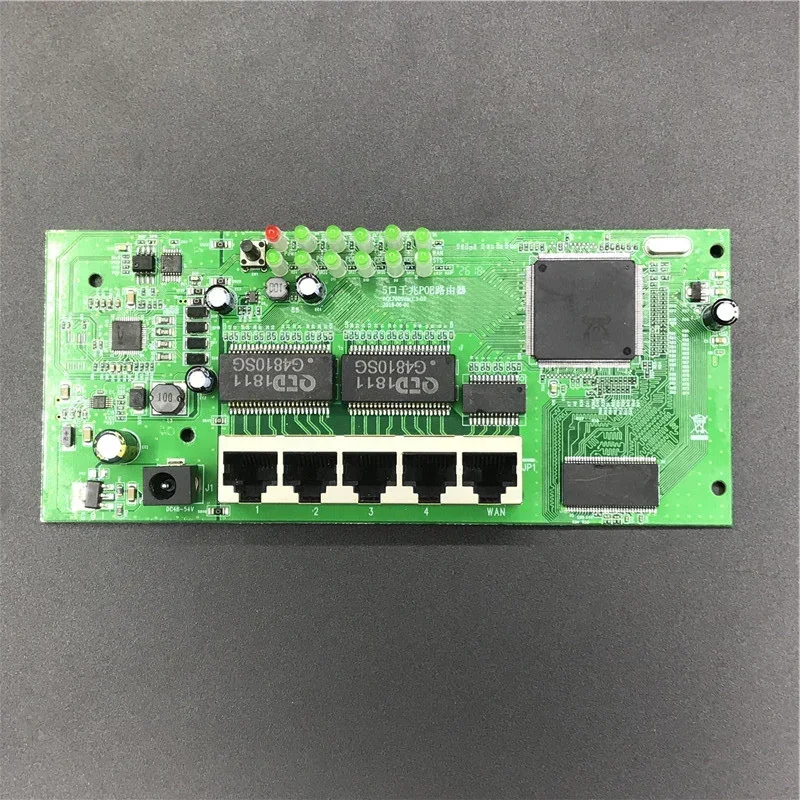 OEM 5 port POE router module manufacturer  sell 5 full Gigabit 10/100/1000M POE 48V2A router modules OEM wired router module