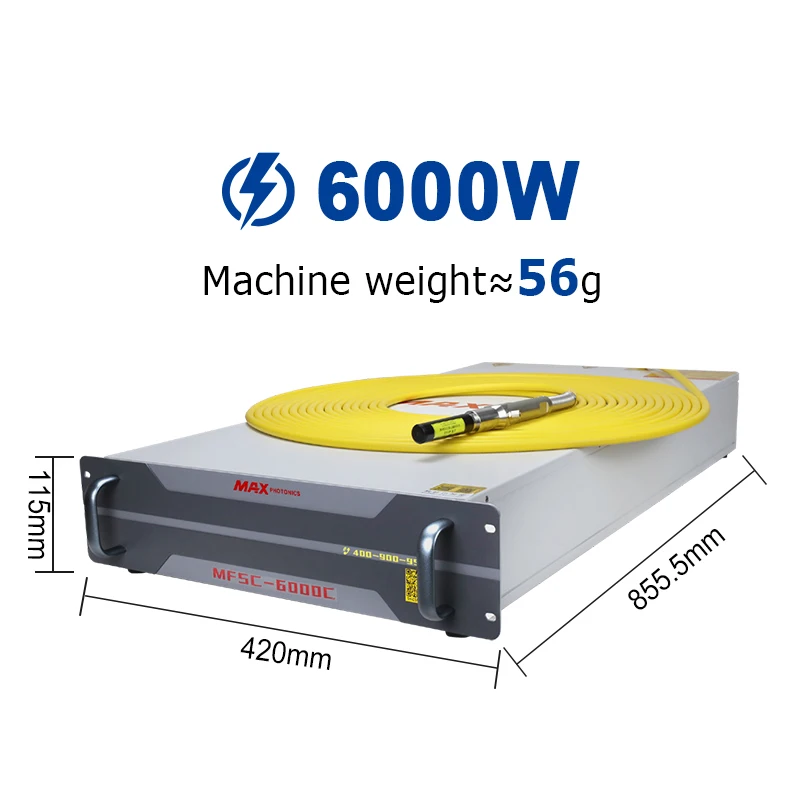 High Quality 6000W MAX Single Module Original Laser Source For Fiber Laser Cutting Machine