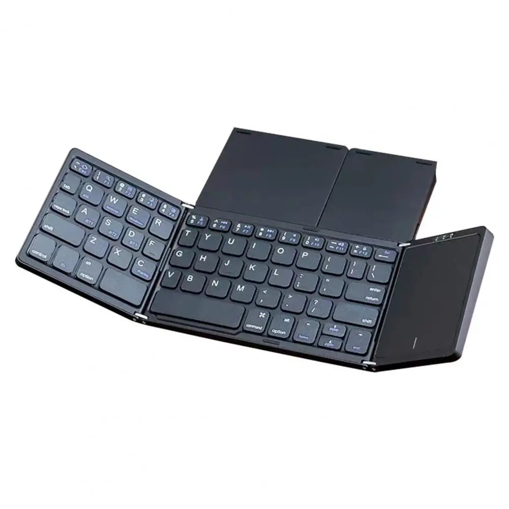 Durable Mini Keyboard Environment Friendly Wireless Keyboard Tri-Folds Mini Three Folding Bluetooth-compatible Keyboard  Typing
