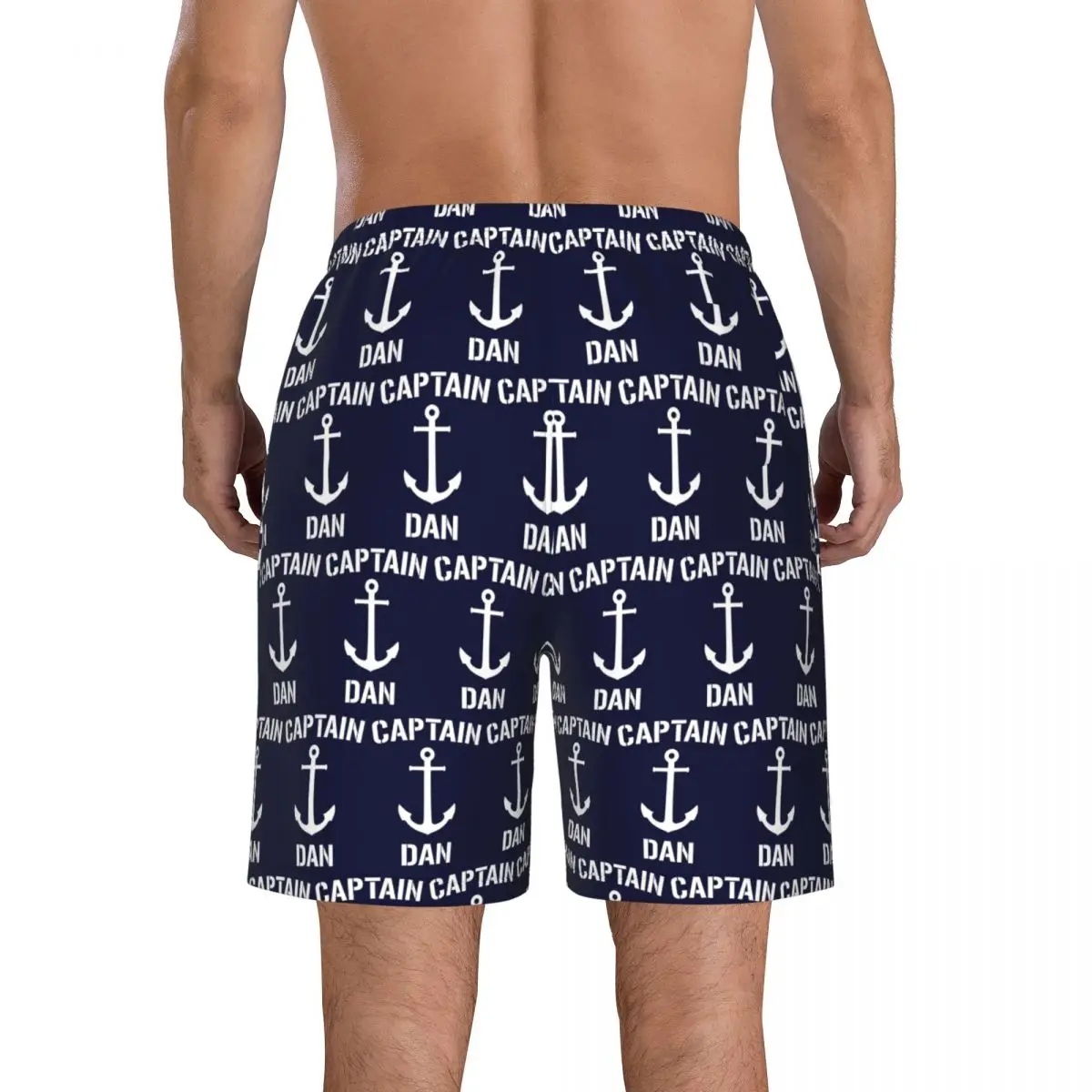 Морские плавки с якорем капитана, пляжные шорты, повседневные быстросохнущие летние мужские брюки для плавания