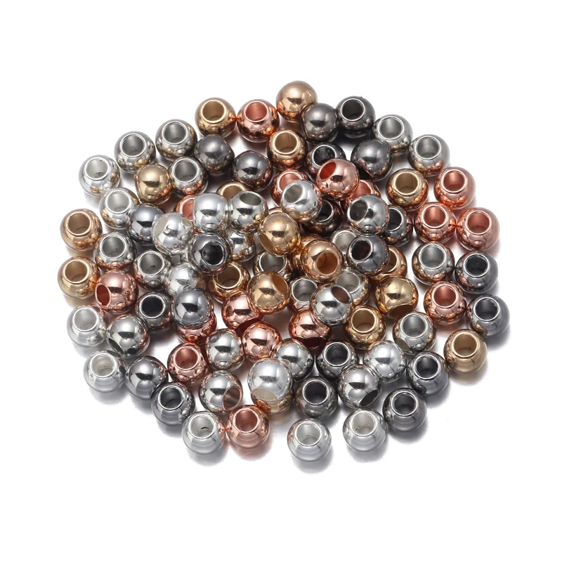 20-100 Stück/Lot Hochwertige Perlen mit großem Loch, CCB-Perlen, lose runde Spacer-Perlen für DIY-Schmuckherstellung, Zubehör, Charms, Großhandel – Detail 11