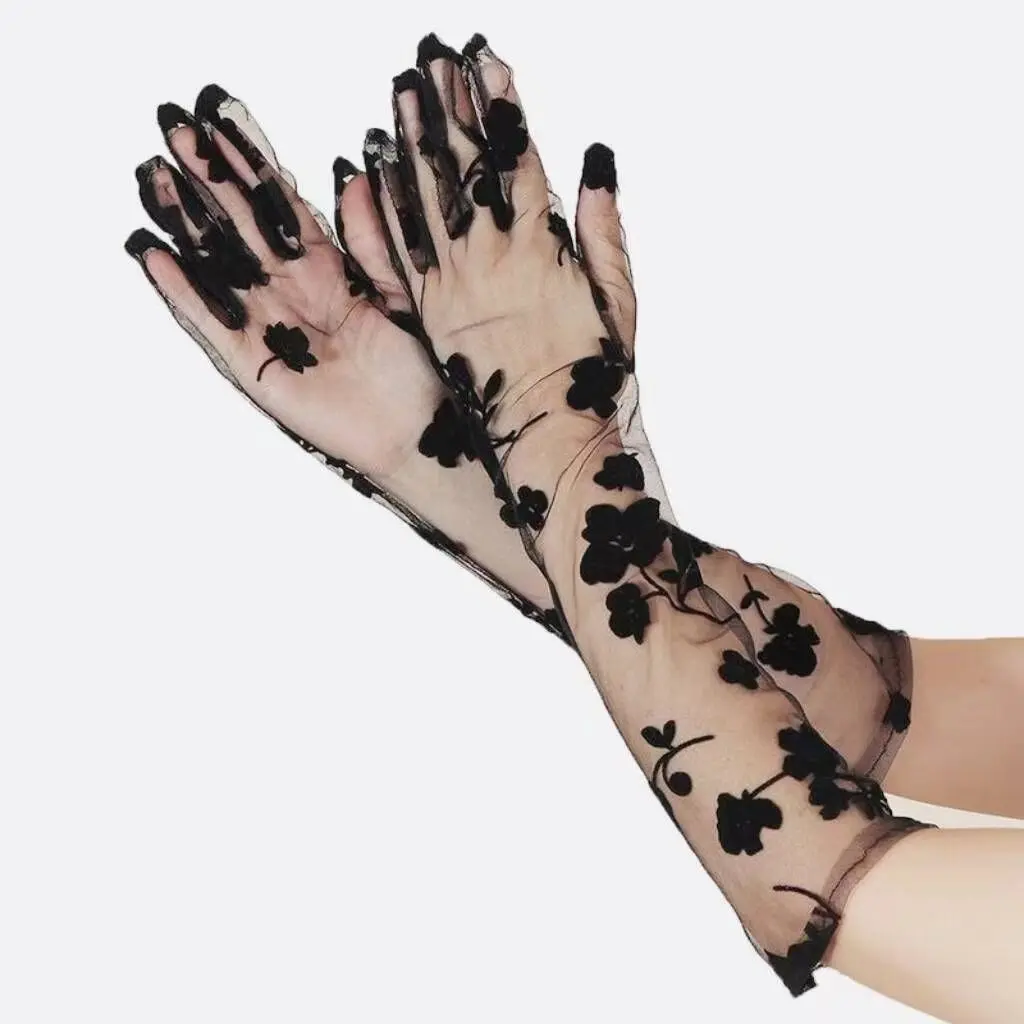 luvas-de-casamento-goticas-longas-e-finas-de-renda-preta-com-acorio-floral-em-rede-estilo-vintage-e-para-noivas-e