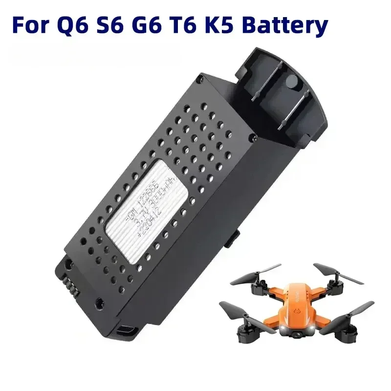 For Q6 S6 G6 T6 K5 Battery 3.7V Q6 Drones Battery 1800mAh Q6 S6 G6 T6 K5 8K RC Quadcopter Spare Parts Drone Li-polymer Battery