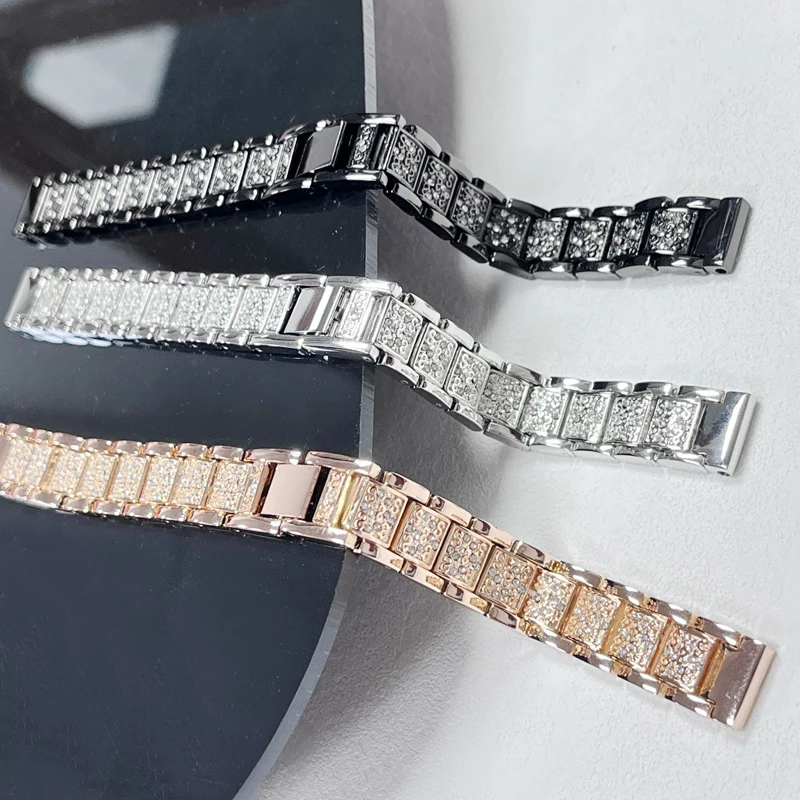 Bling Diamond Bracelet for Xiaomi Mi Band 6 5 4 3 Fashion Metal Strap for MiBand 7 Women Replacement Wristbands Belt Accessories