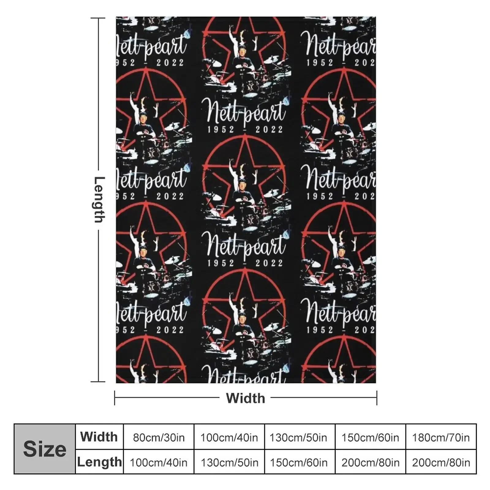 Neil Peart The Great Drummer 1952-2022 Throw Blanket valentine gift ideas For Decorative Sofa Blankets