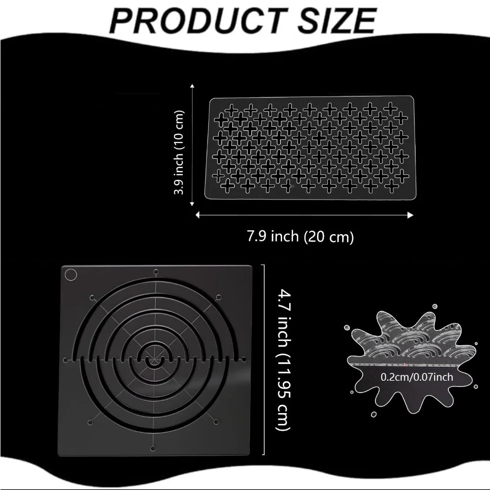 Acrylic Sashiko Stencil Template, Reusable Embroidery Guide for Hand Quilting and Pattern Transfer
