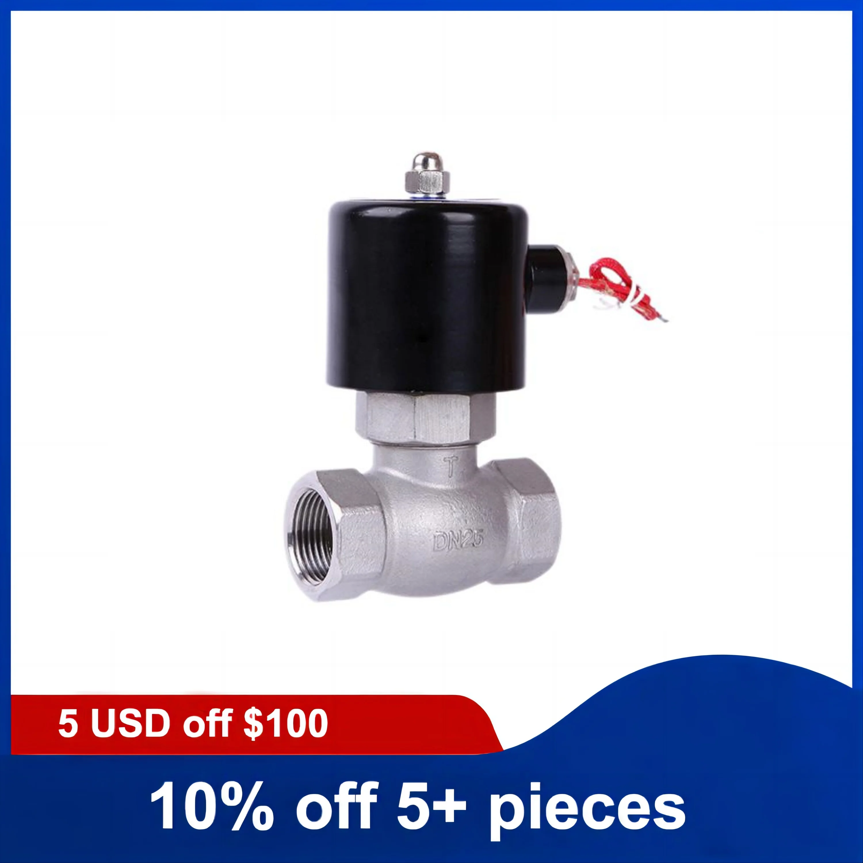 

1-1/2inch Stainless Steel Steam Solenoid Valve High temperature AC220V DC24V Normal Closed Solenoid Valve