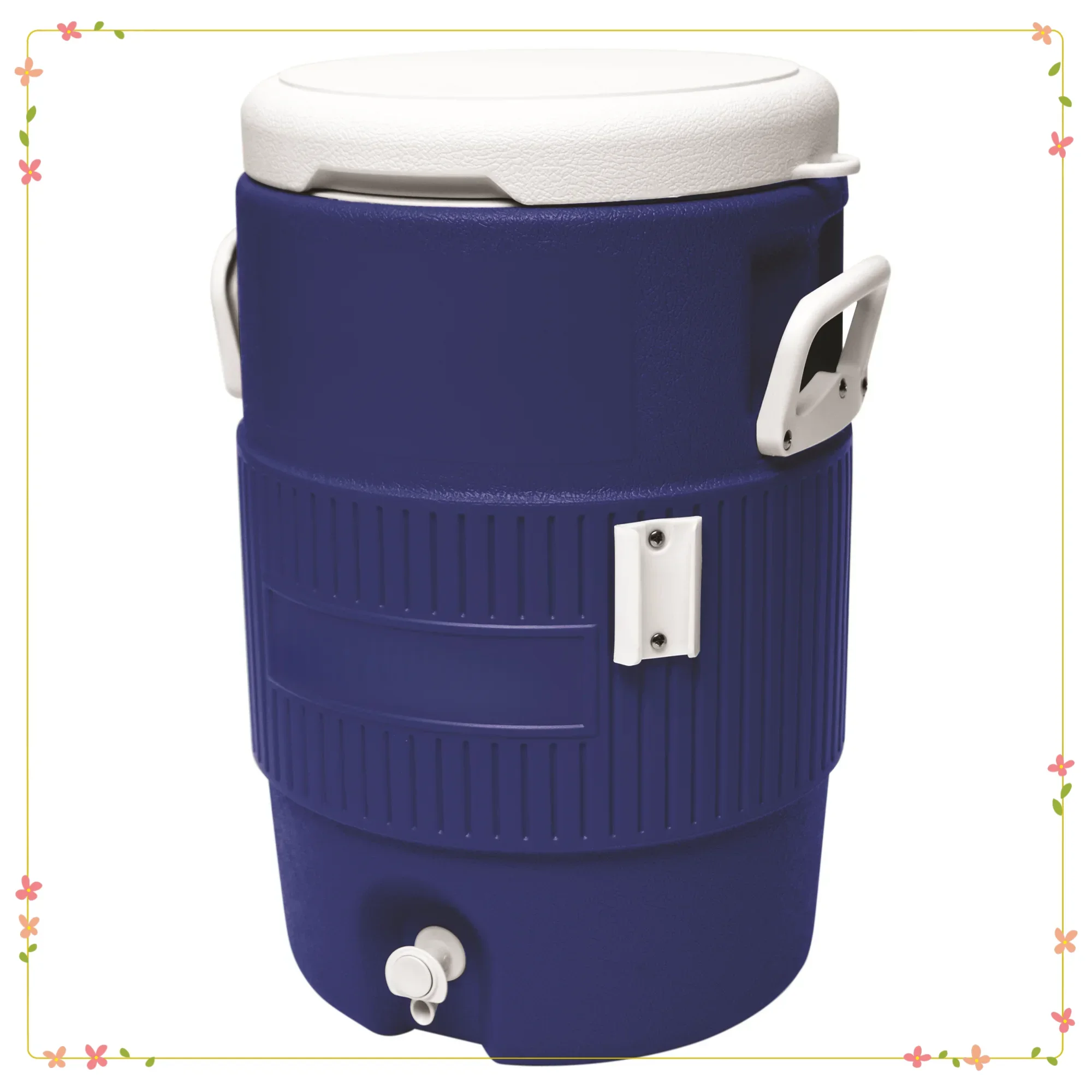 5-galonowy, wytrzymały pojemnik na napoje z polietylenu, niebieski